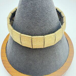 ANTQ Emmons Bracelet 1950's Retro Modern Satin Finish Gold Tone Size 7.25"